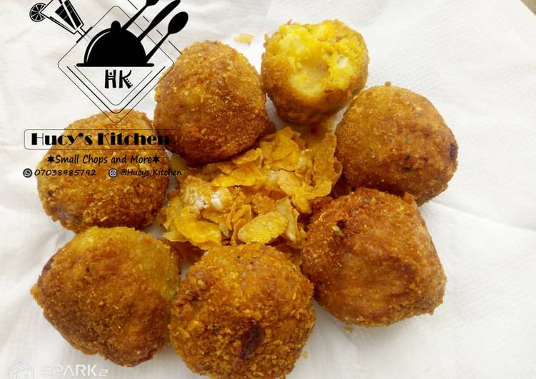 Step-by-Step Guide to Prepare Homemade Cornflakes coated yamballs