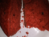 Red velvet cake with coconut