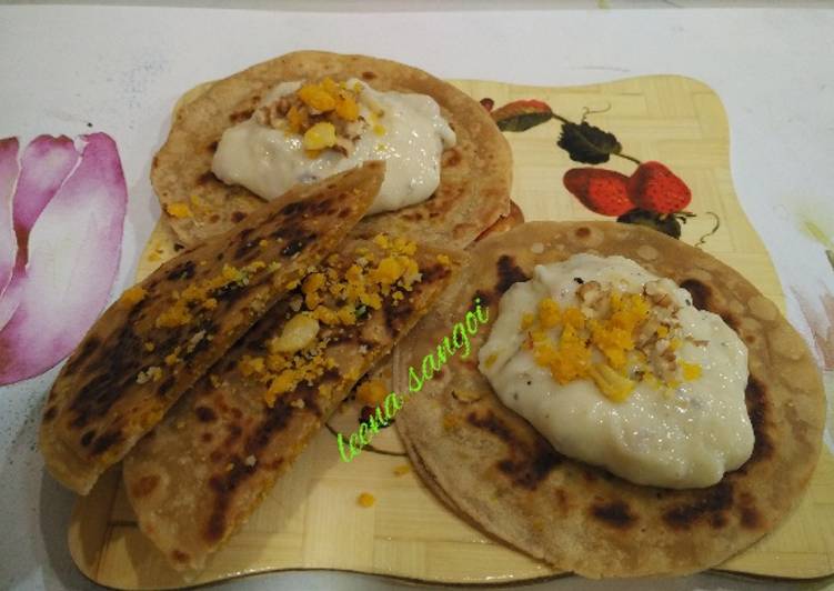 Simple Way to Prepare Super Quick Homemade Motichoor Paratha with Rabdi