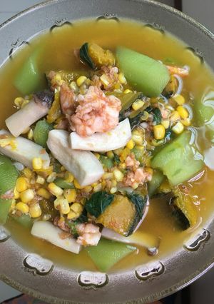 รูปของ “แกงเลียงกุ้งสด”#รักบ้านเกิด