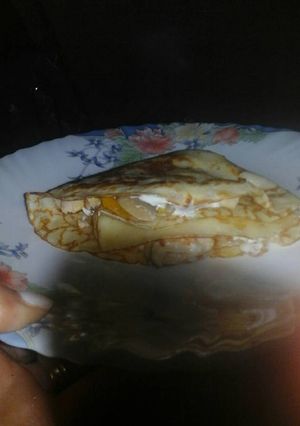صورة لوصفة كريب بالدجاج