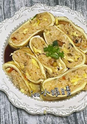 炒飯蛋餅 (桂冠墨西哥嫩雞飯) 的食譜成品照片