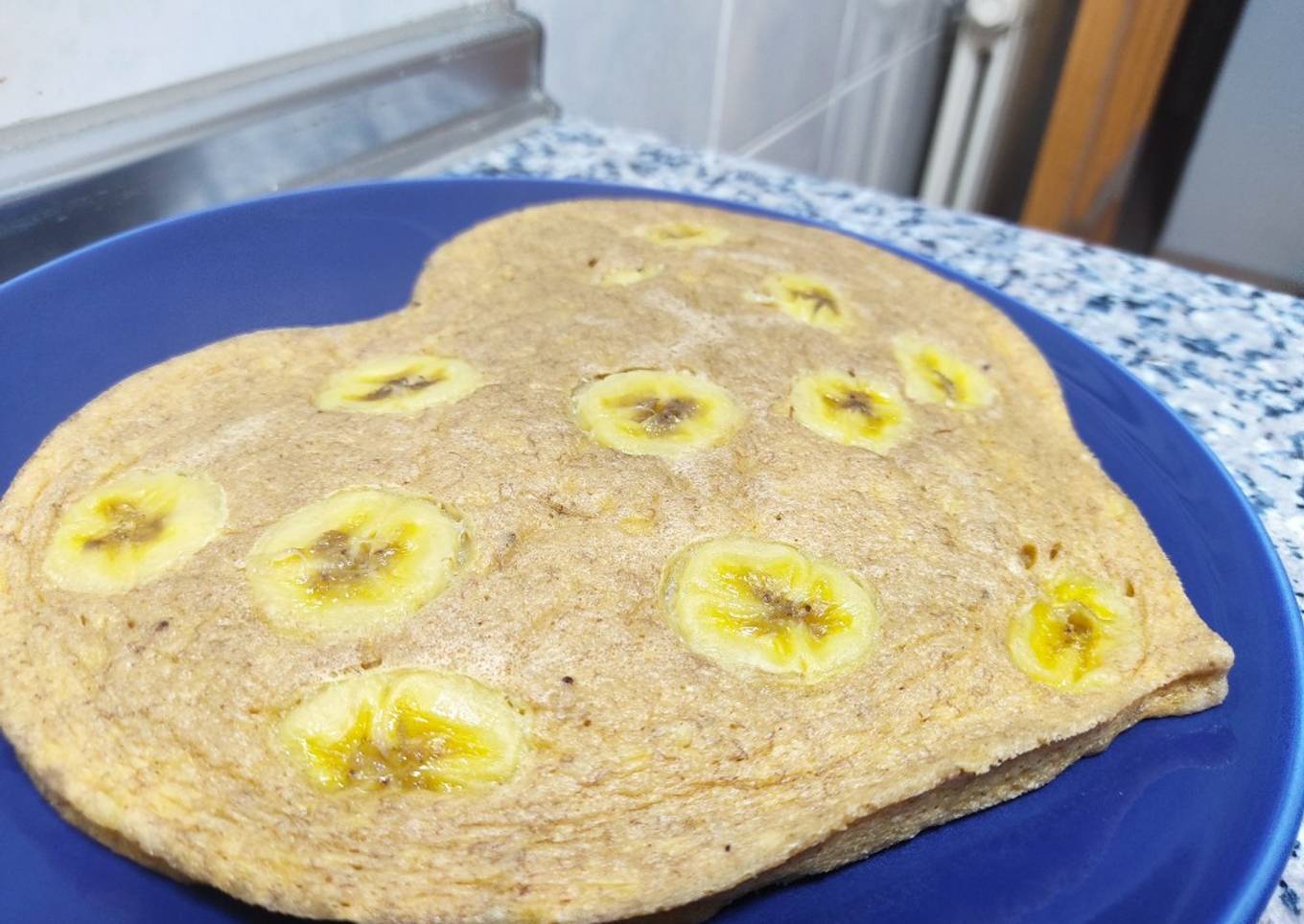 Bizcocho de plátano y avena al microondas