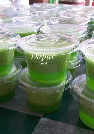 Foto resep Pudding Lumut / Agar-agar lumut / Pudding Pandan