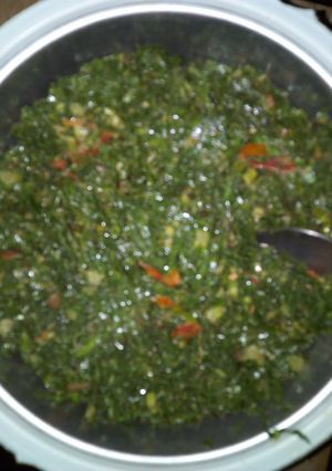 A picture of Cooked Sukuma Wiki.