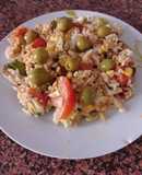 Ensalada de arroz y mejillones en escabeche