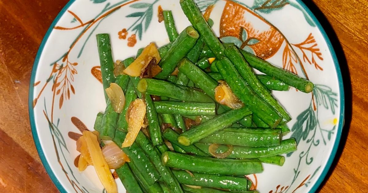 Tumis kacang panjang super simpel