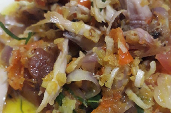 Cara Buat Ayam suwir sambal matah Enak Dan Mudah