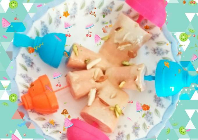 Recipe of Speedy Natural mix fruit kulfi (guava,banana,watermelon)