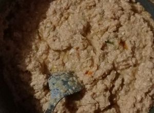 Una foto de Pasta de pollo y cerdo