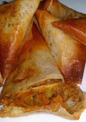 O poză a rețetei Samosa cu carne de vită.
