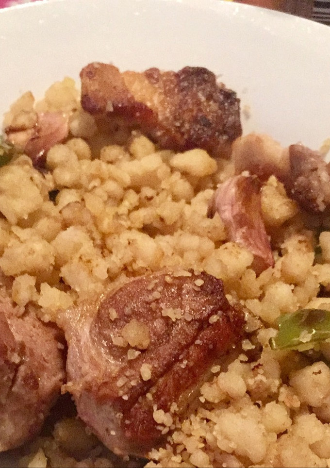 Una foto de Migas murcianas con carne