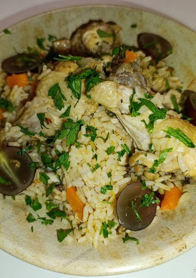 Рис🍚 з курячими крилами