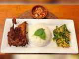 Bebek Bengil Bali with Spiced Coconut Vegetable Salad & Sambal Matah