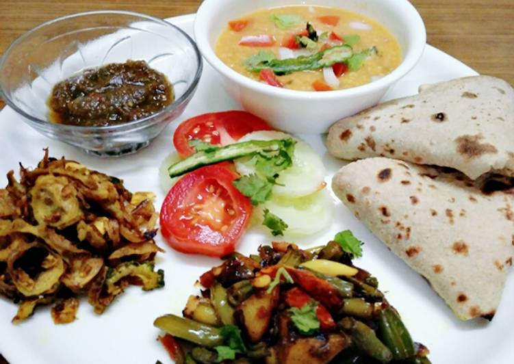 Simple Way to Prepare Award-winning Healthy aaloo beans sabji,karela fry, chutney,masala oats,roti