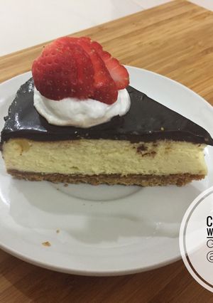 Foto resep Cheesecake with Chocolate Ganache