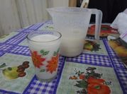 Una foto de chirimoya leche