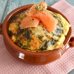 A picture of Smoked Salmon Baked Omelette.