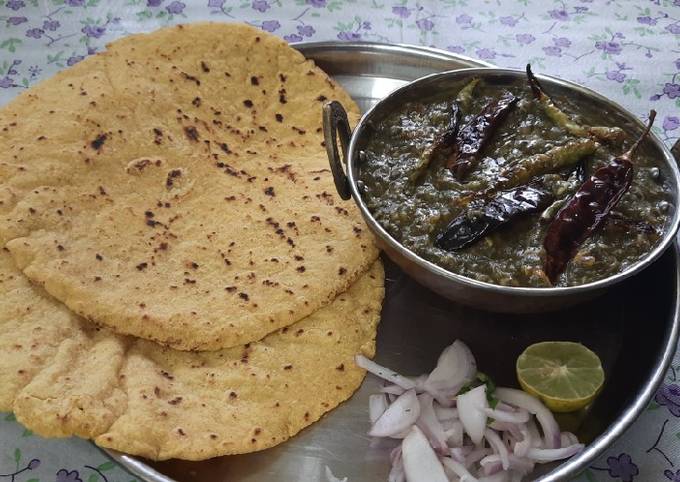 sarson-ka-saag-and-makki-ki-roti-authentic-dish-recipe-by-varsha