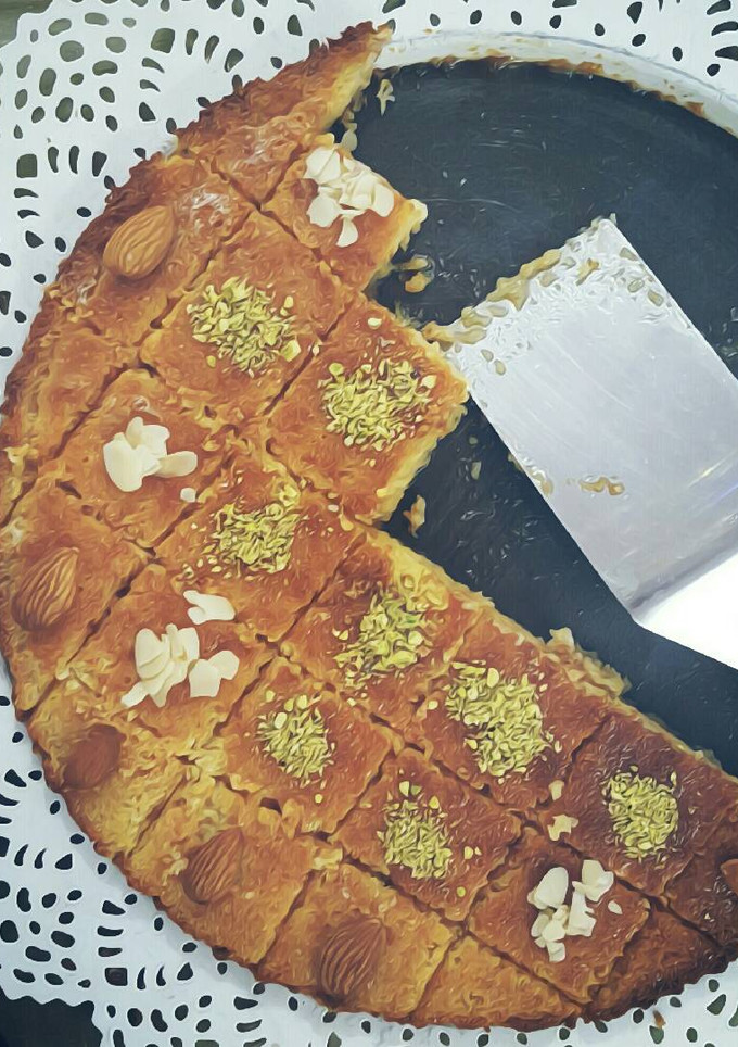 صورة لوصفة البسبوسه الملكية(بسبوسه الطازج)
