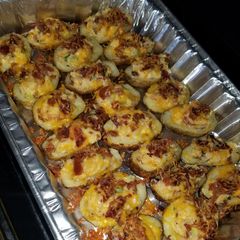 A picture of Twice Baked Loaded Potato Skins.