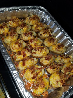 A picture of Twice Baked Loaded Potato Skins.