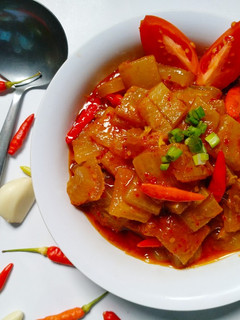 Foto resep Oseng kikil pedas