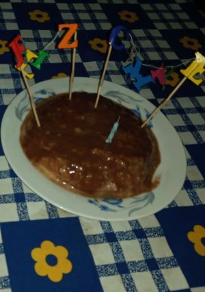 Una foto de Flan Cubierto de Chocolate