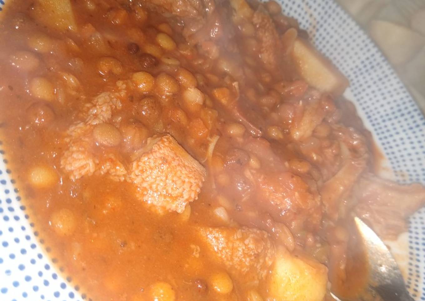 Guiso de lentejas con mondongo 💣😍