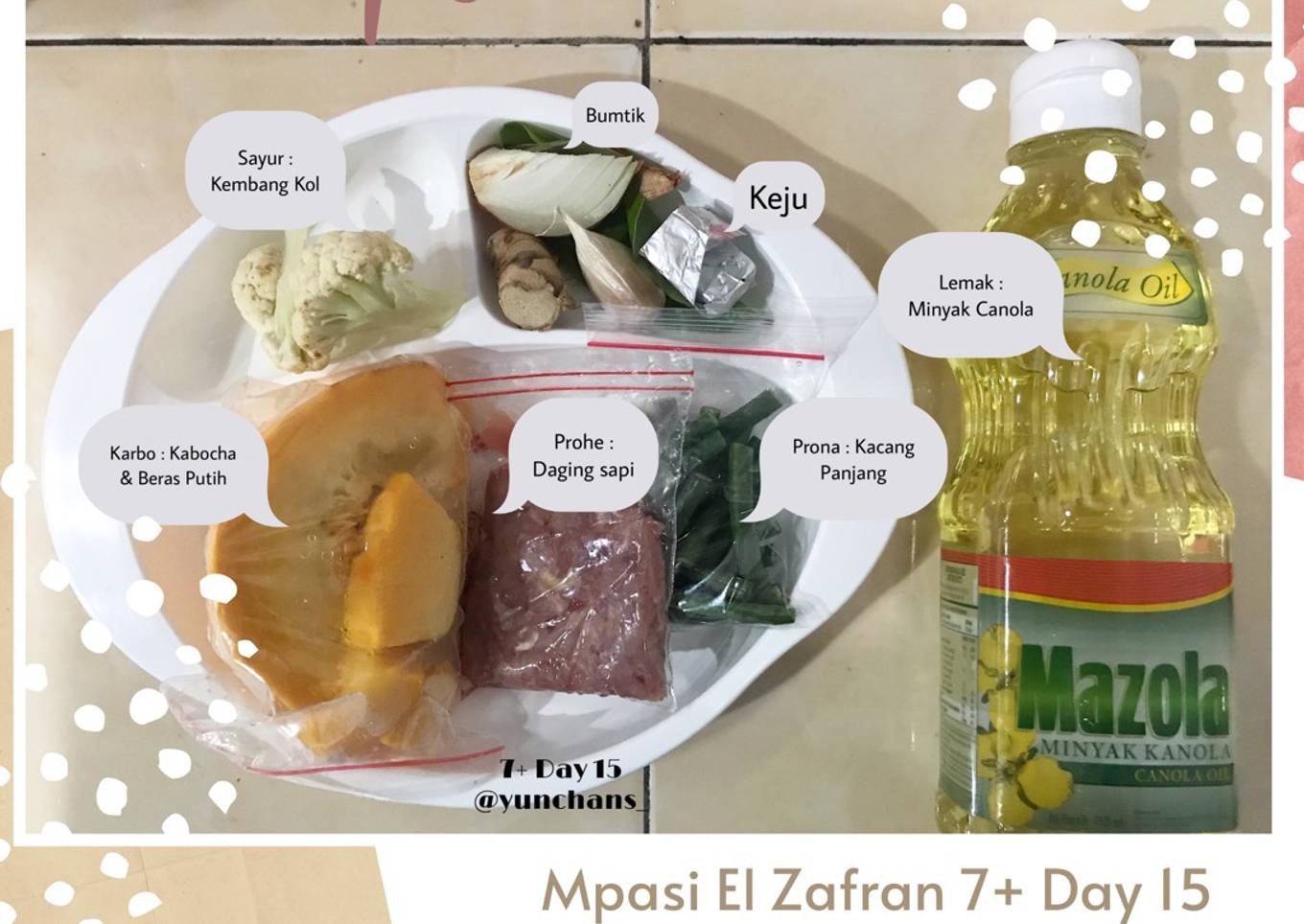 Mpasi 7+ Day 15 : Bubur Kabocha Sapi Kol