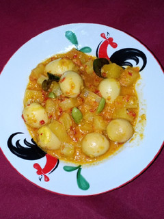 Foto resep Sambel goreng kentang telur puyuh pete