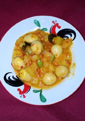 Foto resep Sambel goreng kentang telur puyuh pete