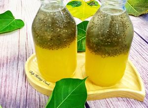 Hình của món Nước Ép Thơm (Dứa) Hạt Chia.