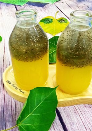 Hình của món Nước Ép Thơm (Dứa) Hạt Chia.