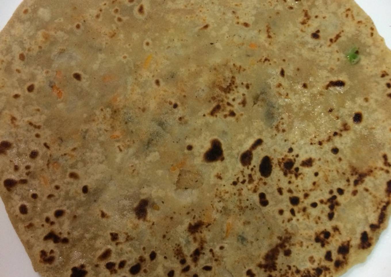 Raw banana carrot paratha