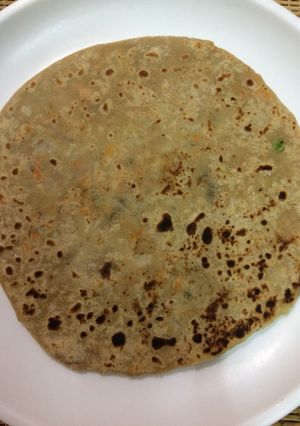 A picture of Raw banana carrot paratha.