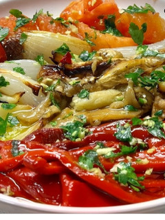 Una foto de Escalivada -verduras asadas en airfryer-