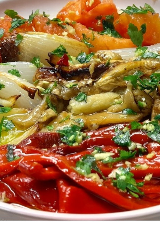 Una foto de Escalivada -verduras asadas en airfryer-