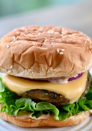 A picture of Black Bean Burger Recipe.