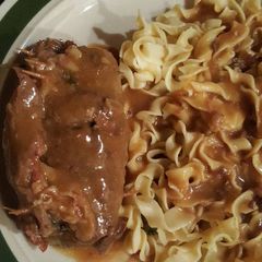A picture of Omi's Beef Rouladen!.