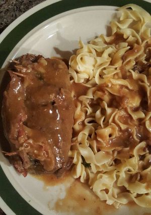 A picture of Omi's Beef Rouladen!.