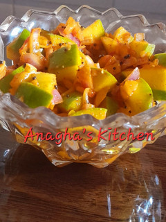 A picture of Raw Mango onion salad (कांदा कैरी).