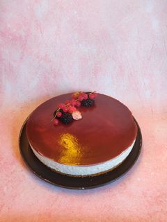 Une photo de Cheesecake fruits rouges sans cuisson
