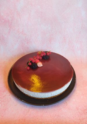 Une photo de Cheesecake fruits rouges sans cuisson