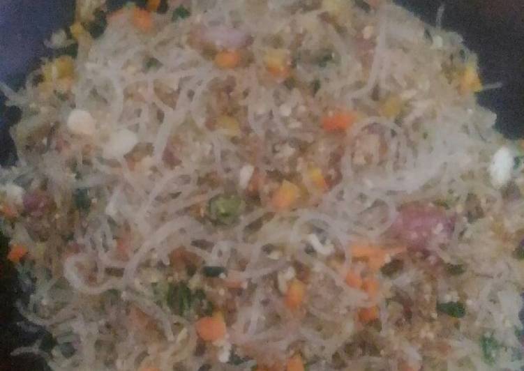 Mie jagung tahu orek
