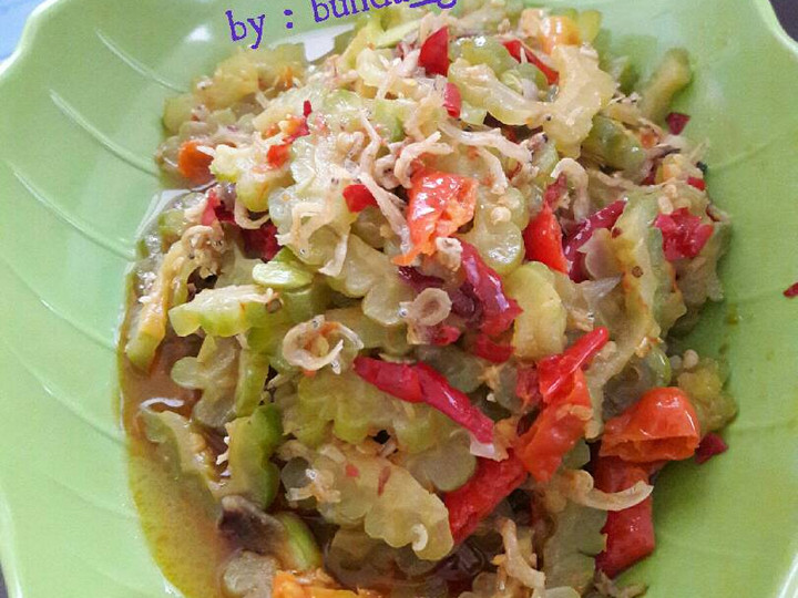 Resep Tumis pare teri medan balado yang Enak