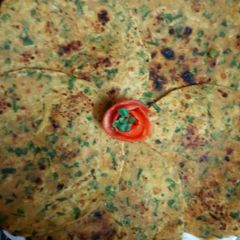 A picture of Spinach paratha.
