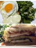 Suprema entre panes de estragón y ensalada de rúcula y parmesano