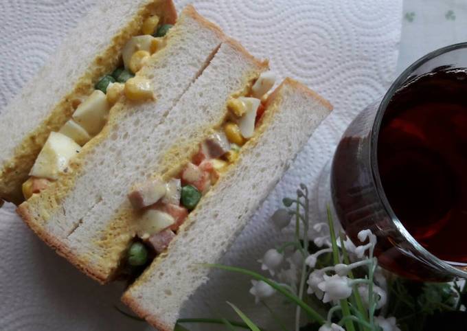 咖哩蔬菜蛋沙拉三明治 食譜成品照片
