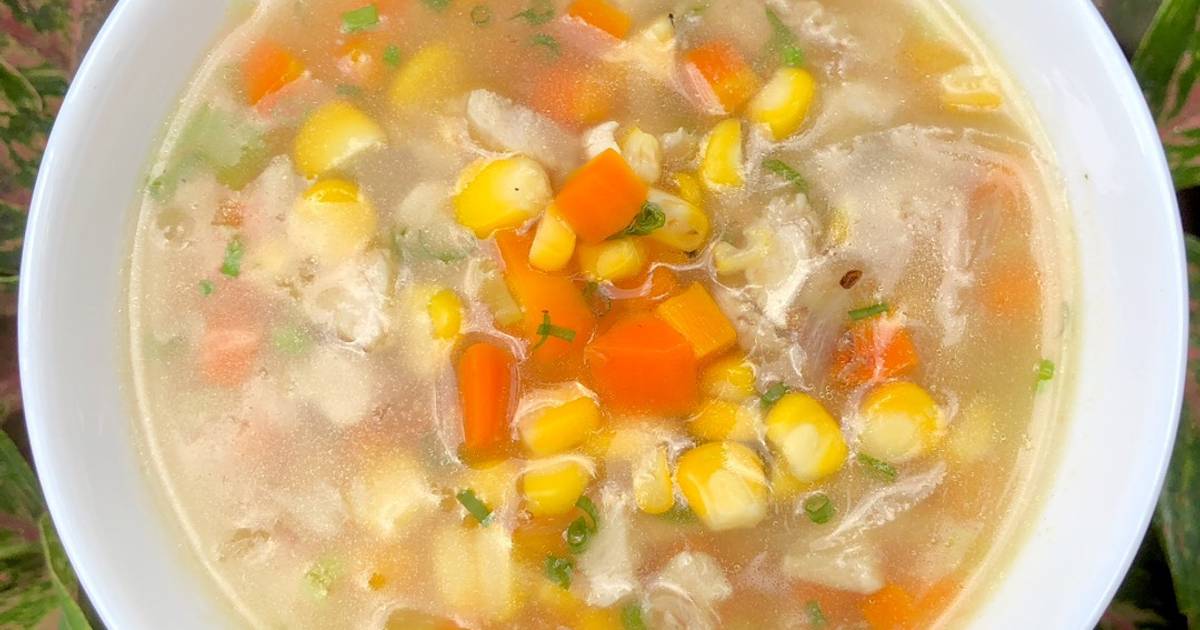 Resep 110 Sup Jagung Wortel Ayam Rasanya Maknyus